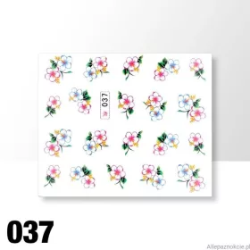 Akril hatású matrica - virág - 037
