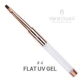 Profinails Rose Gold Gel Brush zselés ecset #4 Flat 