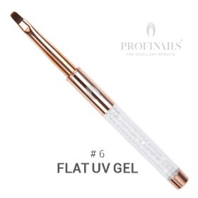 Profinails Rose Gold Gel Brush zselés ecset #6 Flat 
