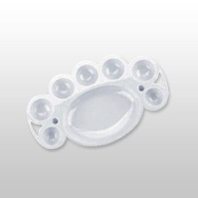 Akril keverő tál - fehér