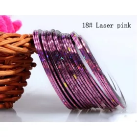 Díszítő csík / szál - laser pink