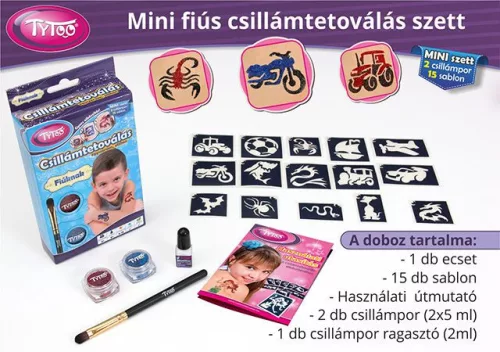 TyToo Plucky Fiús Csillámtetoválás szett