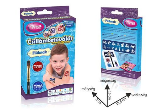 TyToo Plucky Fiús Csillámtetoválás szett