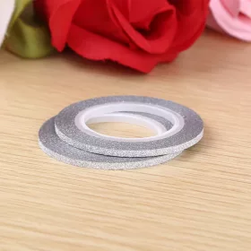 Díszítő szál / csík - csillámos ezüst 2mm
