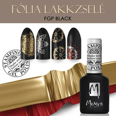 Moyra Foil Gel - Fólia lakkzselé - Fekete 01