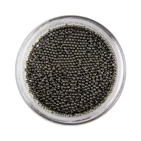 Szórógyöngy / Kaviár - fekete - 0,8 mm (fém)