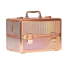 Kozmetikai bőrönd / táska - holo rose gold (K105-7H)
