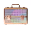 Kozmetikai bőrönd / táska - holo rose gold (K105-7H)