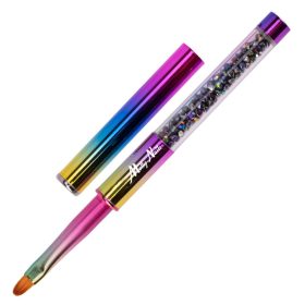 Zselés ecset ovál #4 - ombre színű nyéllel