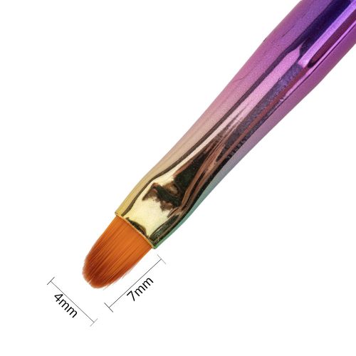 Zselés ecset ovál #4 - ombre színű nyéllel