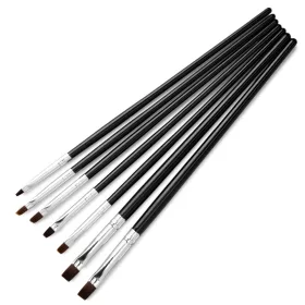 7 darabos ecset szett - fekete