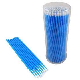 Mikro applikátor / mikro kefe 100db - kék, dobozban