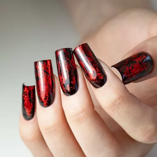 Molly Nails Crystal Glass Top Red  - üveg hatású, piros színű fényzselé