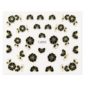 3D matrica - TJ032 (virág-ezüst-fekete)