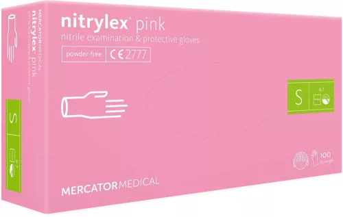 Mercator Nitrylex kesztyű M - 100 db (pink)