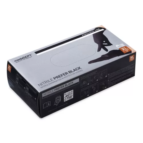 EasyCare fekete nitril kesztyű 100db L