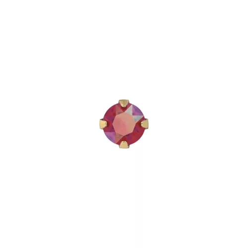 Fülbevaló, Karmos, Cubic Cirkónia, Natúr, Fekete (DLC bevonat) 4mm