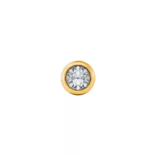 Fülbevaló - barbell crystal - natúr szín 4mm