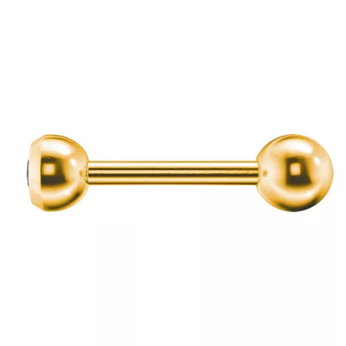 Fülbevaló - barbell crystal - natúr szín 4mm