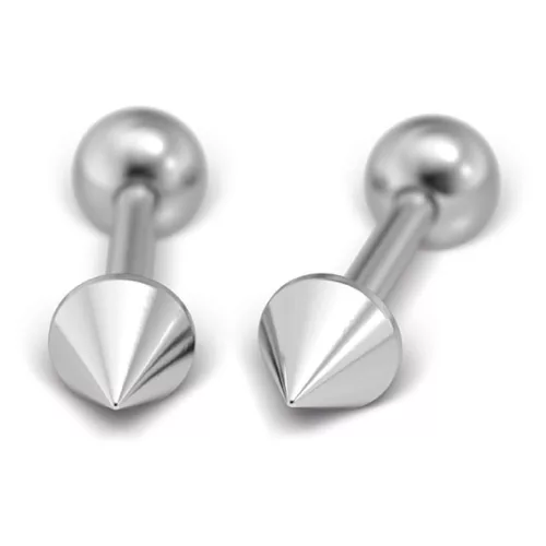 Fülbevaló - barbell crystal - natúr szín 4mm