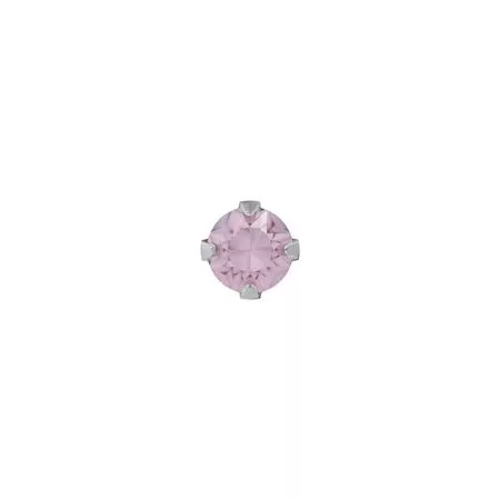 Fülbevaló - Rózsaszín Cubic Cirkónia - natúr szín 3mm