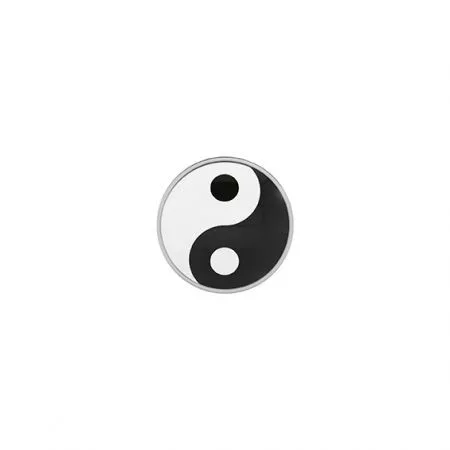 Fülbevaló - yin yang - natúr szín 