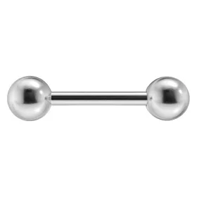 Fülbevaló - barbell gömb - natúr szín 