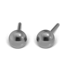 Fülbevaló - gömb - natúr szín 4mm