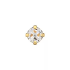 Fülbevaló - cubic cirkonia  - arany szín 