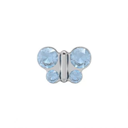 Fülbevaló - Pillangó Crystal - natúr szín 
