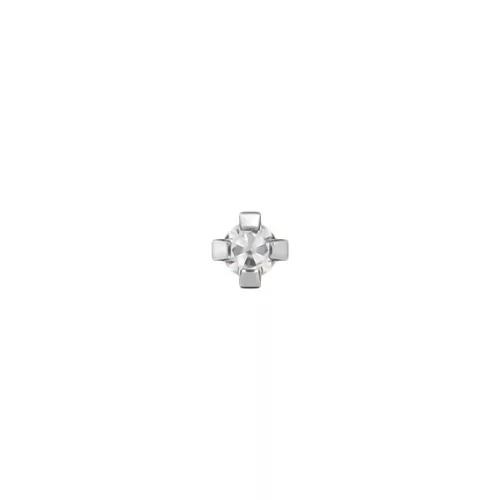Fülbevaló - Cubic Cirkónia - natúr szín 