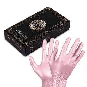  Beaute Luxe nitril kesztyű - pink gyöngyházfényű (S) 50db