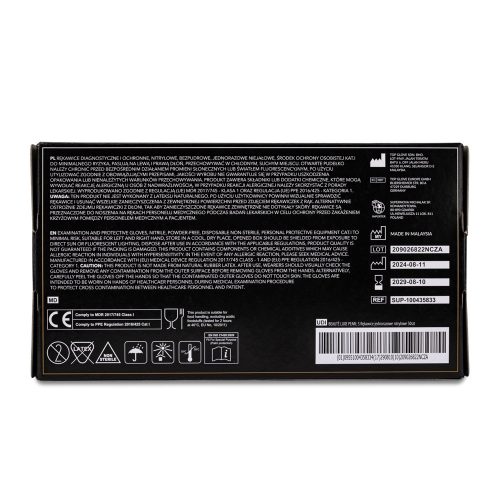 Beaute Luxe nitril kesztyű - pink gyöngyházfényű (M) 50db