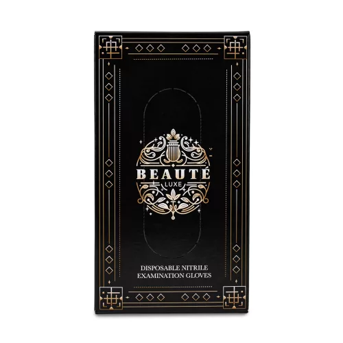 Beaute Luxe nitril kesztyű - arany gyöngyházfényű (L) 50db