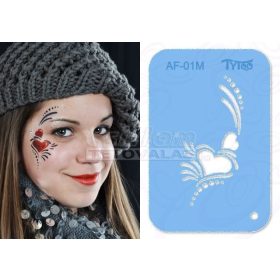 TyToo Arcfestés sablon félarc 9x13,5 cm Szív