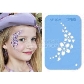 TyToo Arcfestés sablon félarc 9x13,5 cm Virág