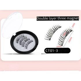   Kétrétegű hárommágnes szempilla /1par csipesszel készlet