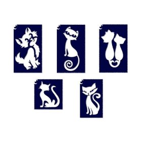 Macska sablon szett 5 db (CTMS-0013)