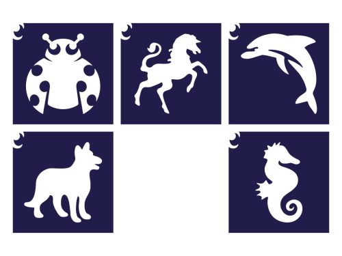 Kislányos mini sablon szett 5 db