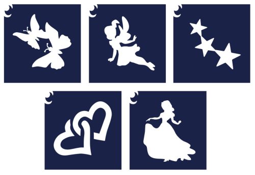 Hercegnős mini sablon szett 5 db