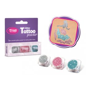   Csillámpor szett 3 x 2,5 ml Ezüst, Babarózsaszín, Azúrkék