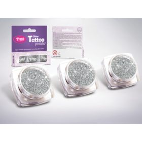 Csillámpor szett 3 x 2,5 ml Ezüst