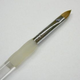   Ecset porcelán építéshez, macskanyelv formájú, plexi betétes nyéllel, 6-os méretben