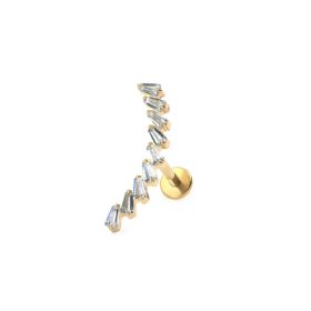 Titán labret kőívvel  (arany szín)