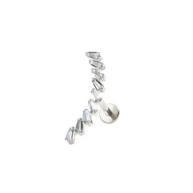 Titán labret kőívvel  (ezüst szín)