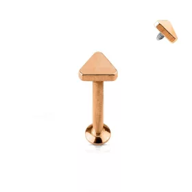 Labret háromszög dísszel (rosegold színű)