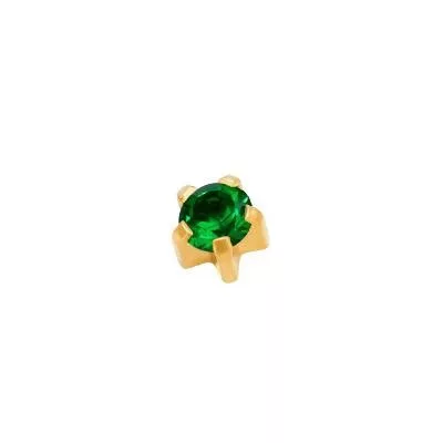 Karmos foglalatú - 3mm - Sötétzöld (105)