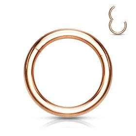 Csuklós karika titánból (rosegold színű, 10mm)