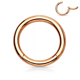 Csuklós karika, kapoccsal 0,8mm! (rosegold színű)