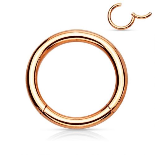 Csuklós karika kapoccsal (rosegold színű, 6mm)